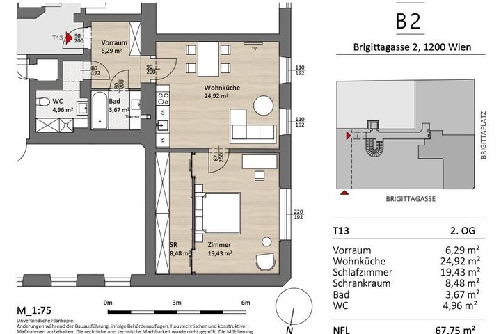Brigittaplatz | Bezaubernde 2 Zimmer Altbau mit Potenzial | Grünblick